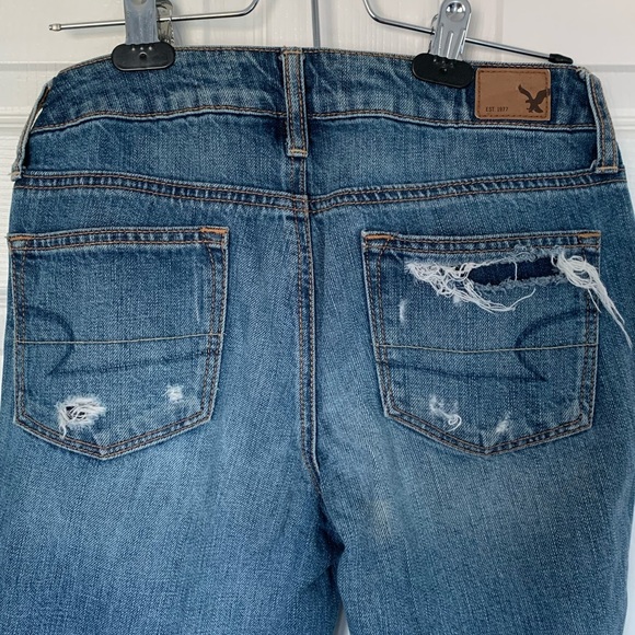 American Eagle Boy Crop Ripped Jeans - Picture 3 of 4